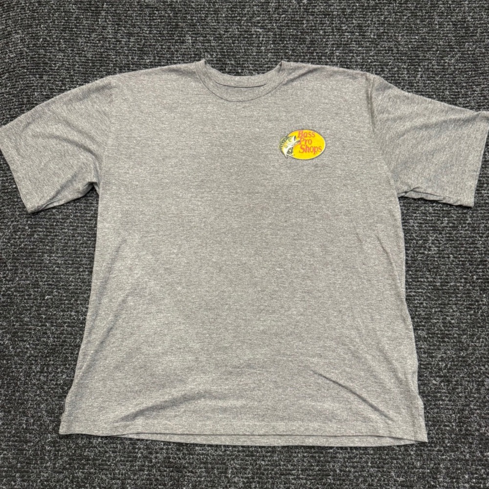Bass Pro Shops Mens 2XL Gray American Deer Hunter Graphic T-Shirt Cotton Heather